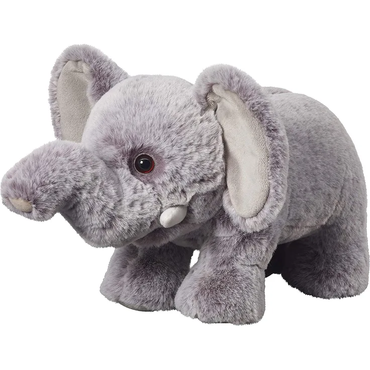 Bauer Spielwaren "Deine Tiere mit Herz" Elefant stehend: Kleines Kuscheltier zum Kuscheln und Liebhaben, ideal als Geschenk, 33 cm, grau (12530)