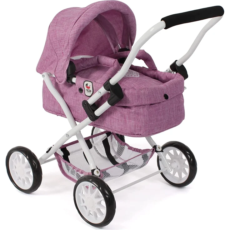 Puppenwagen Mini-Kuschelwagen "SMARTY" Jeans pink – Bild 1