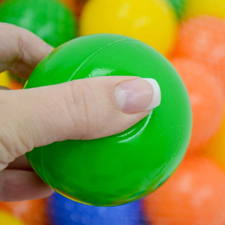 600 bunte Bälle für Bällebad 7cm Babybälle Plastikbälle Baby Spielbälle – Bild 5