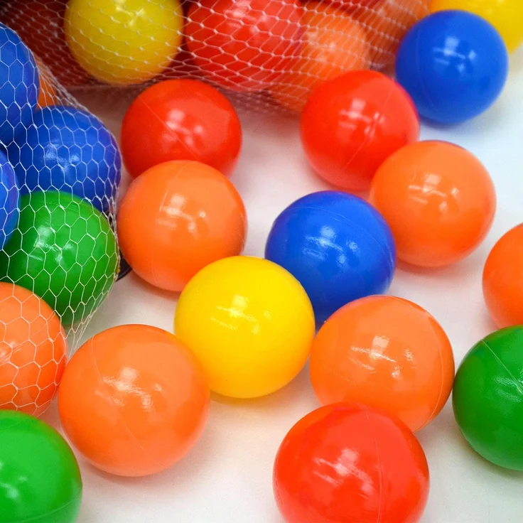 600 bunte Bälle für Bällebad 7cm Babybälle Plastikbälle Baby Spielbälle – Bild 6