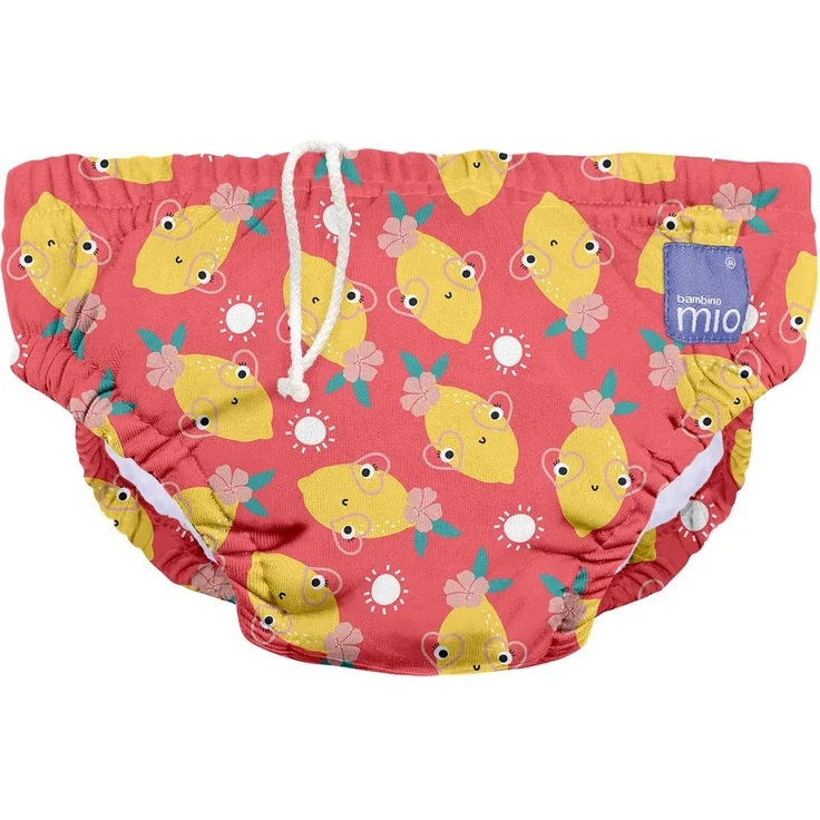 Bambino Mio, Wiederverwendbare Schwimmwindel, auslaufsicher, stylisch und leicht, Zappelige Zitrone, S (<6 Monate) – Bild 1