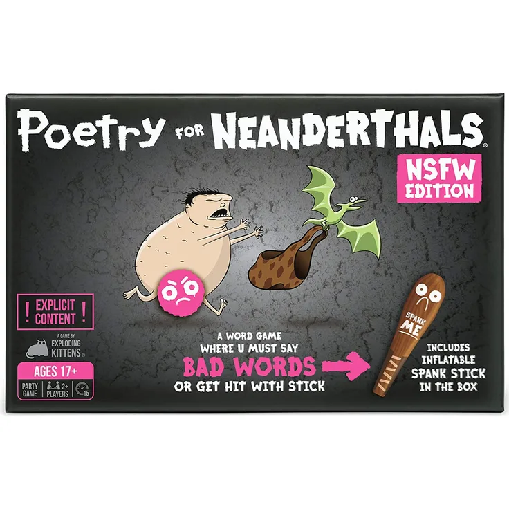 Poetry for Neanderthals NSFW Edition by Exploding Kittens - Card Games for Adults & Teens- Fun Party Games