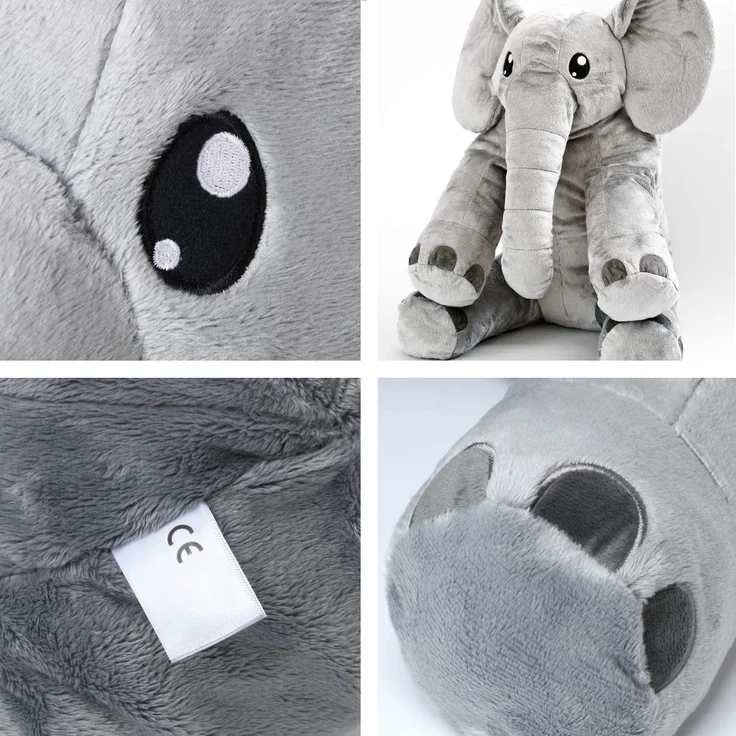 corimori® - Elefant Nuru großes XXL Kuscheltier für Kleinkinder, bauschig und weich, kuschel-softe Qualität, grau – Bild 5