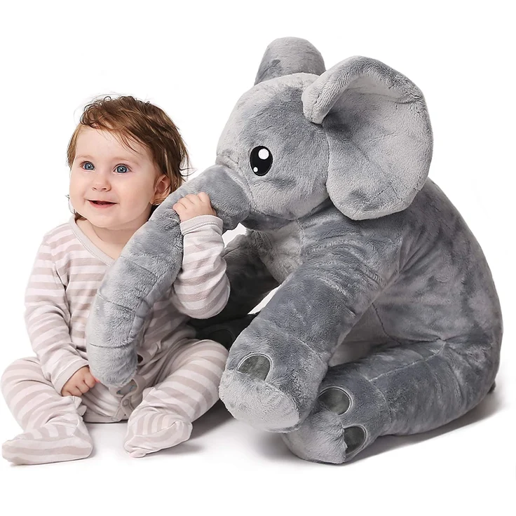 corimori® - Elefant Nuru großes XXL Kuscheltier für Kleinkinder, bauschig und weich, kuschel-softe Qualität, grau – Bild 1