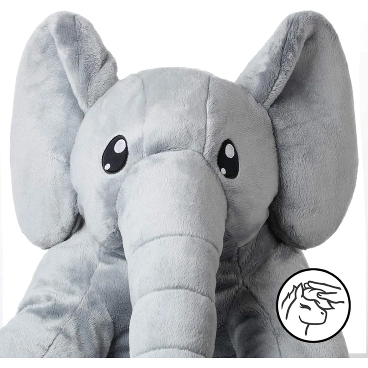 corimori® - Elefant Nuru großes XXL Kuscheltier für Kleinkinder, bauschig und weich, kuschel-softe Qualität, grau – Bild 4