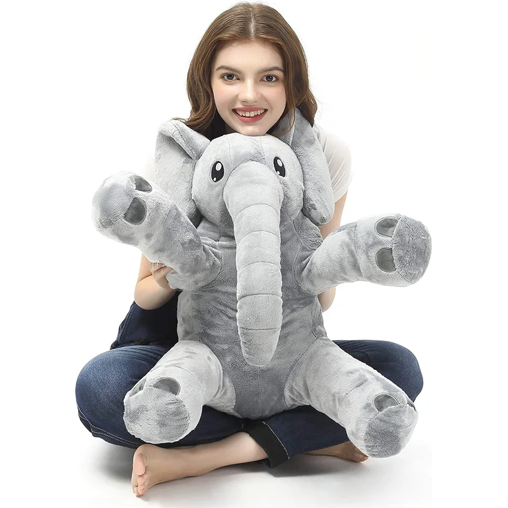 corimori® - Elefant Nuru großes XXL Kuscheltier für Kleinkinder, bauschig und weich, kuschel-softe Qualität, grau – Bild 7