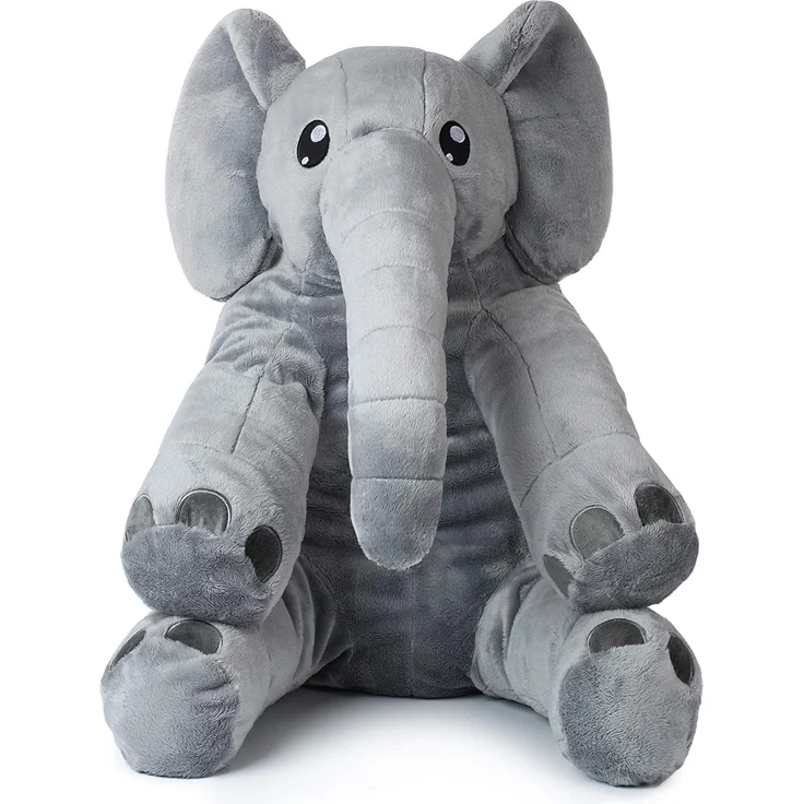 corimori® - Elefant Nuru großes XXL Kuscheltier für Kleinkinder, bauschig und weich, kuschel-softe Qualität, grau – Bild 2