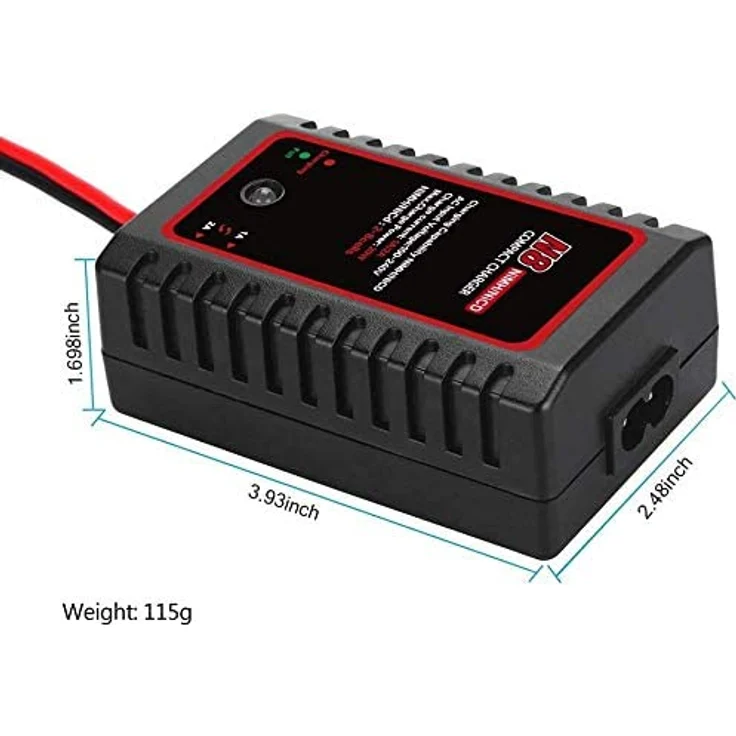 Intelligentes Nimh Ladegerät für 2-8 s Nimh / NiCD-Akku der Airsoft RC Car Boat Drone, RC-Ladegerät für NiMH / NiCD-Akku mit Standard- / Mini-Tamiya-Anschluss 2,4V 3,6V 4,8V 6V 7,2V 8,4V 9,6V – Bild 8