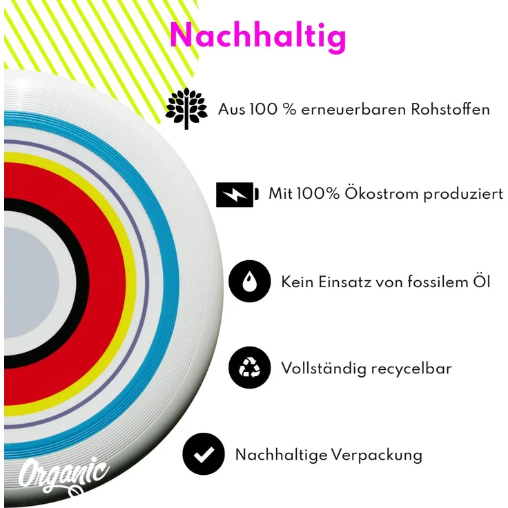 Ballaballa - Eurodisc Organic Ultimate Frisbee 175g - Summer | 175gr. Ø27,50cm – Bild 3