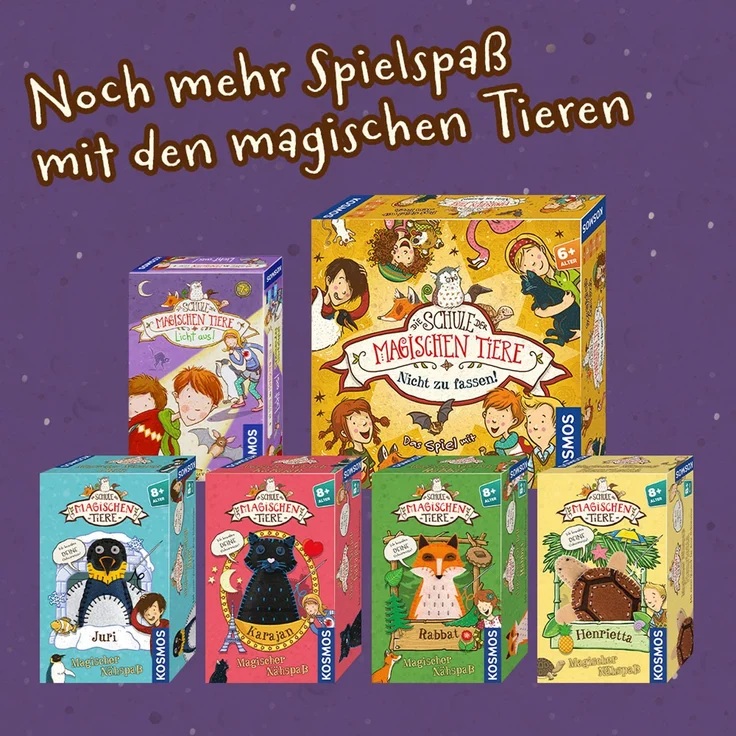 KOSMOS - Die Schule der magischen Tiere - Nicht zu fassen! Das Spiel mit dem Dreh. Kinderspiel ab 6 Jahren mit Würfel, Kooperatives Brettspiel, Familienspiel, Gesellschaftsspiel, Geburtstagsgeschenk – Bild 5