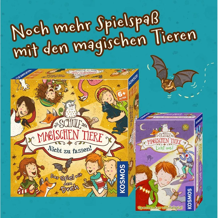 KOSMOS - Die Schule der magischen Tiere - Nicht zu fassen! Das Spiel mit dem Dreh. Kinderspiel ab 6 Jahren mit Würfel, Kooperatives Brettspiel, Familienspiel, Gesellschaftsspiel, Geburtstagsgeschenk – Bild 7