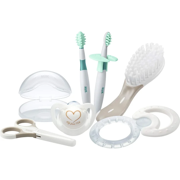 NUK Babypflege Welcome Set, perfekte Erstausstattung für Neugeborene, 7 NUK Produkte in einer schönen Tasche – Bild 2