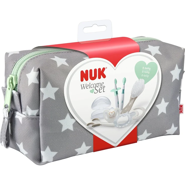 NUK Babypflege Welcome Set, perfekte Erstausstattung für Neugeborene, 7 NUK Produkte in einer schönen Tasche – Bild 1