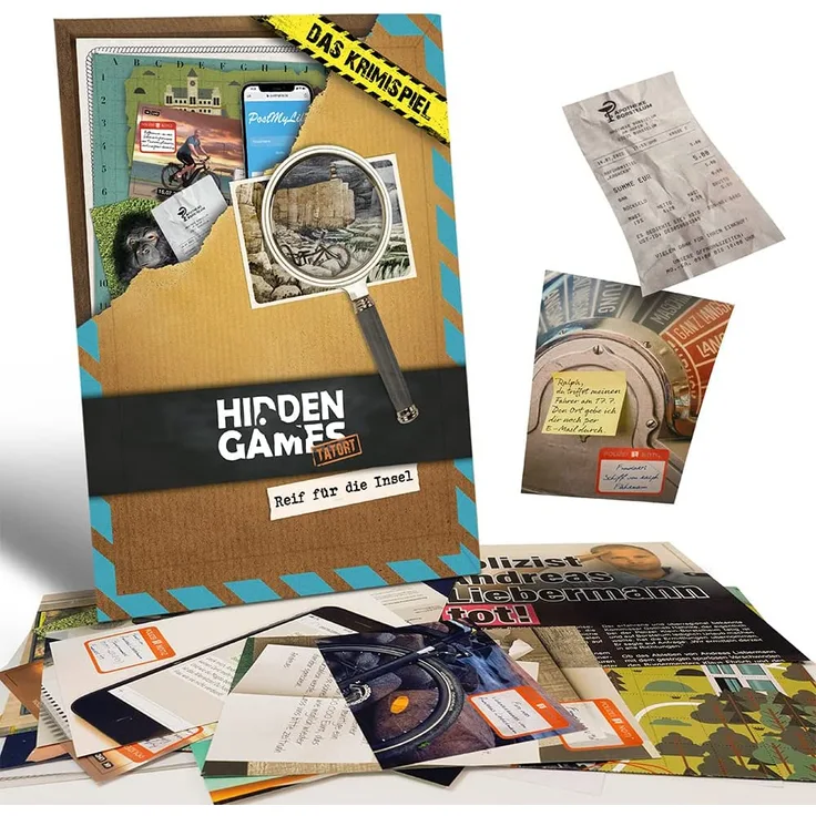Hidden Games Tatort - REIF FÜR DIE Insel - Deutsch - Realistisches Krimispiel, spannendes Detektivspiel, Escape Room Spiel