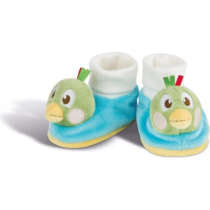 NICI 43944 Babyschuhe Fritz der Spatz mit Rassel, Bunt