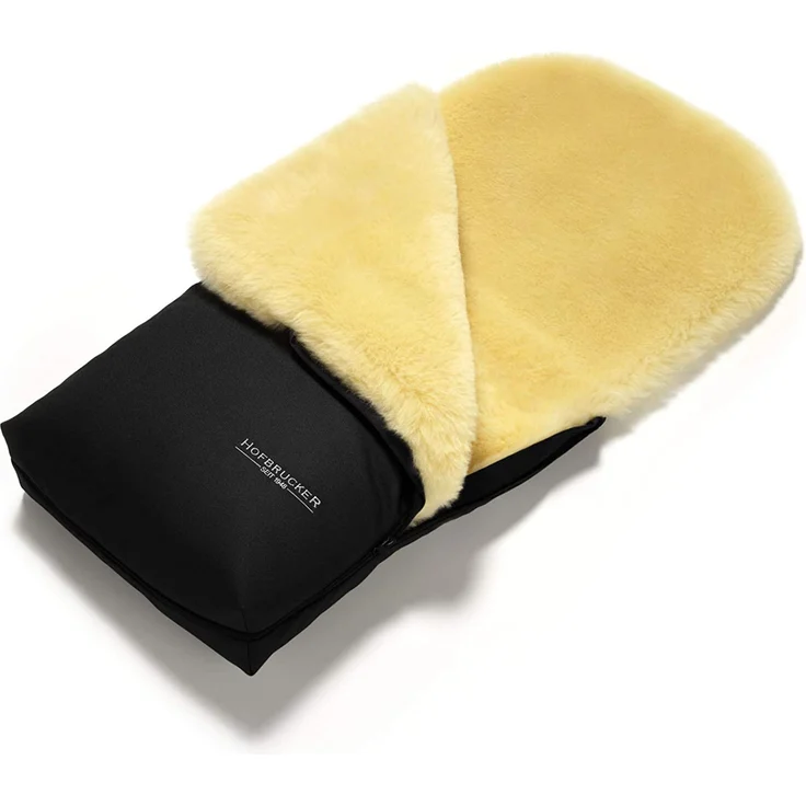 Hofbrucker - Lambskin footmuff for stroller Putzi schwarz, universell einsetzbar – Bild 3