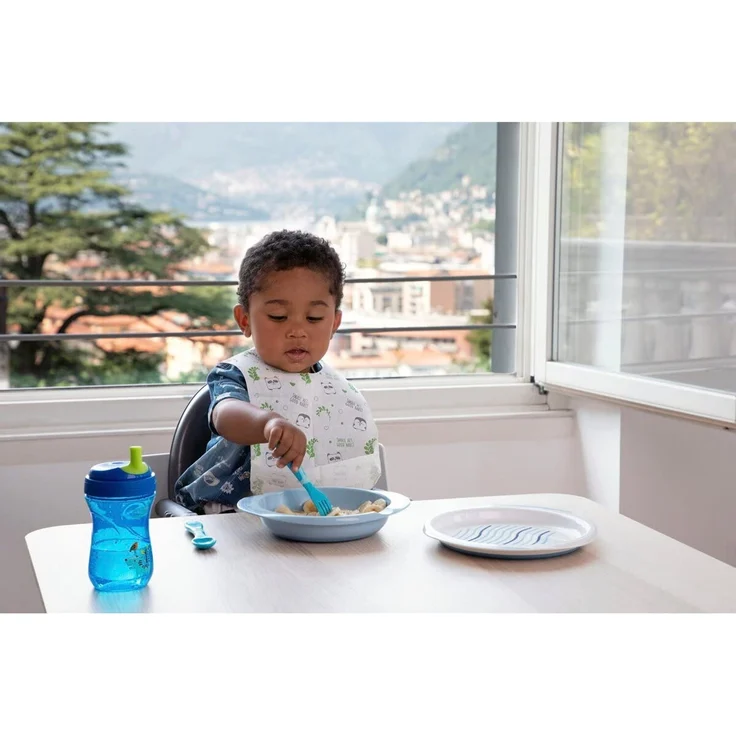 Chicco Einweg-Lätzchen kompostierbar, ökologische Lätzchen, saugfähig und wasserfest, Entwöhnungslätzchen für Babys und Kleinkinder für zu Hause und unterwegs - Baby-Zubehör 6+ Monate – Bild 4