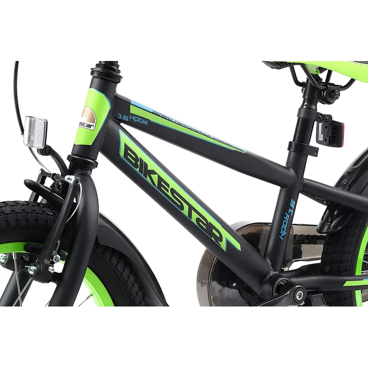 Bikestar Mountain Kinderfahrrad 16 Zoll - Schwarz Grün - Preisvergleich – Bild 7