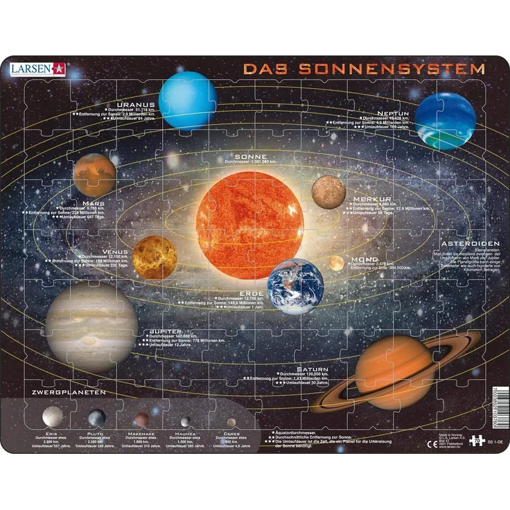 Puzzle Das Sonnensystem 70 Teile