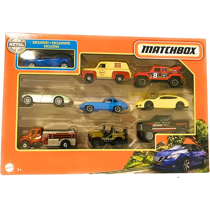 Mattel X7111 Matchbox 9er-Pack, sortiert