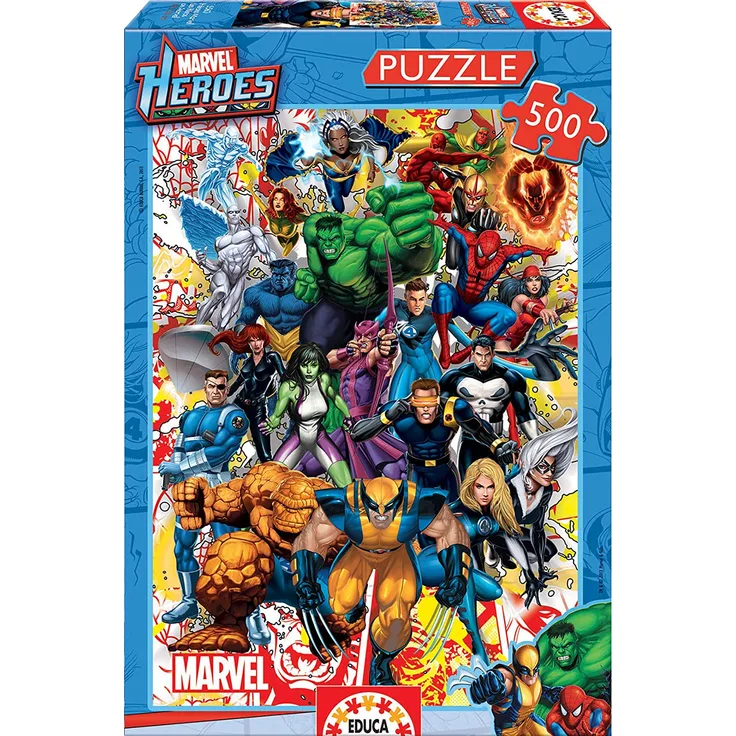 Educa 15560 - Marvel Helden-Puzzle, 500 Teile