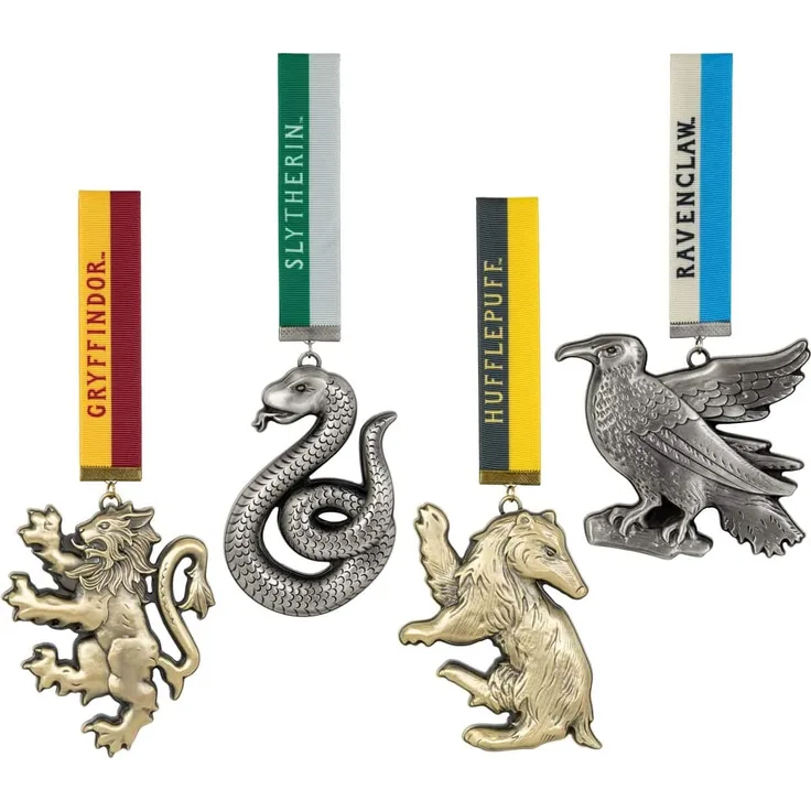 Harry Potter Christbaumschmuck 4er-Pack Hogwarts Mascots