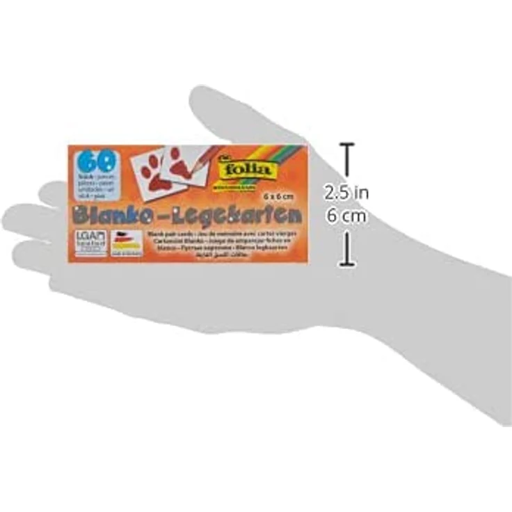Folia, Memory-Karten, 6x6 cm, Weiß, 60 Karten, 2311 – Bild 4