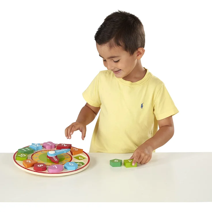 Melissa & Doug FBA_18593 Holzuhr mit Formen zum Sortieren (13 Teile) - Preisvergleich – Bild 5