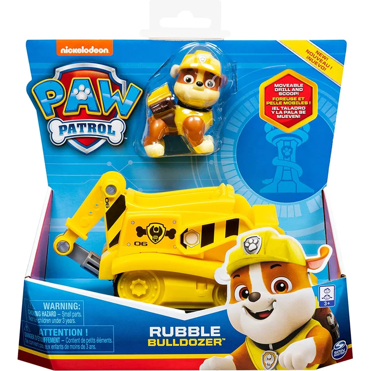 PAW Patrol 6054435 - Rubbles Bulldozer und Figur (Basic Vehicle) – Bild 2