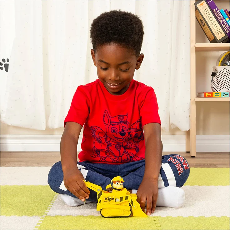 PAW Patrol 6054435 - Rubbles Bulldozer und Figur (Basic Vehicle) – Bild 3