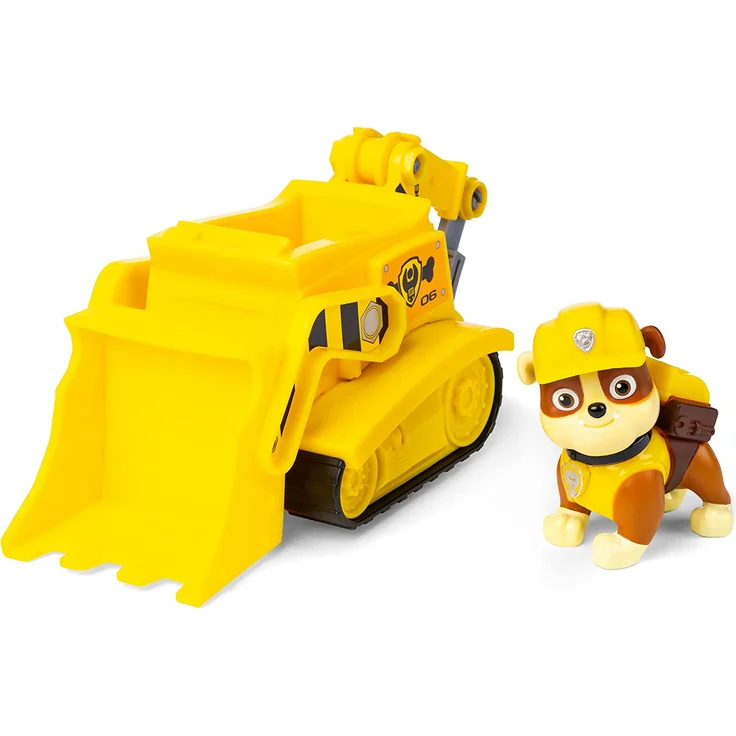 PAW Patrol 6054435 - Rubbles Bulldozer und Figur (Basic Vehicle) – Bild 1