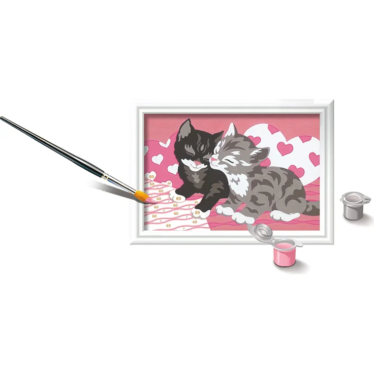 Malen nach Zahlen Kuschelkatzen – Bild 3