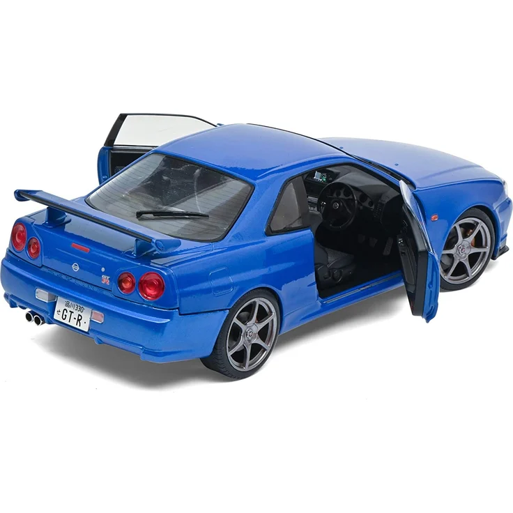 Solido S1804301 Nissan Skyline GT-R (R34) blau metallic Maßstab 1:18 Modellauto – Bild 2