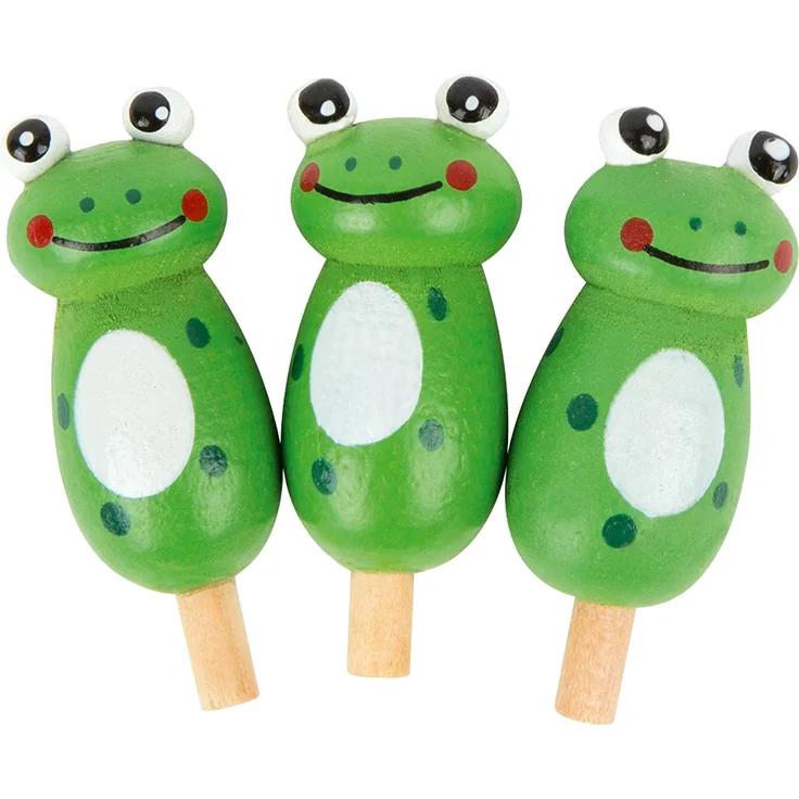 small foot 1876 Solitär 'Frosch' aus Holz, Gesellschaftsspiel mit 33 Frosch-Spielfiguren, ab 6 Jahren – Bild 3