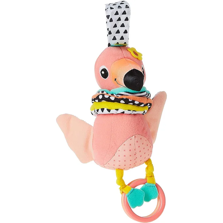 Infantino Hug & Tug Musical Flamingo, pink