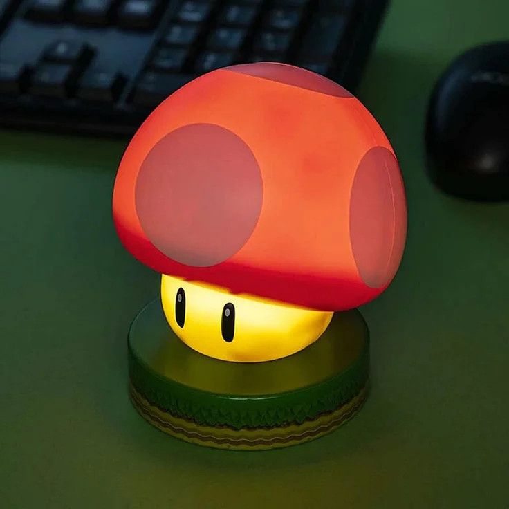 Paladone Super Mario mini Super Muhsroom Lampe 11 cm rot – Bild 4