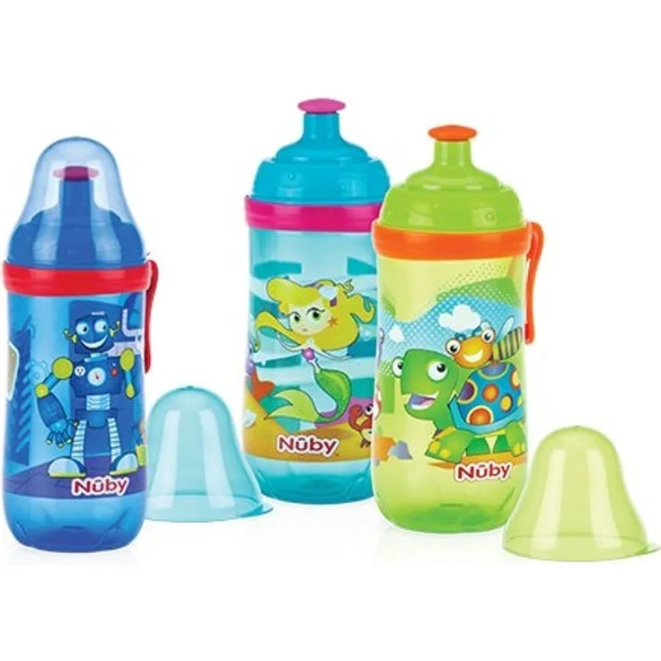 Nûby Trinkflasche bedruckt aus Polypropylen, 360 ml