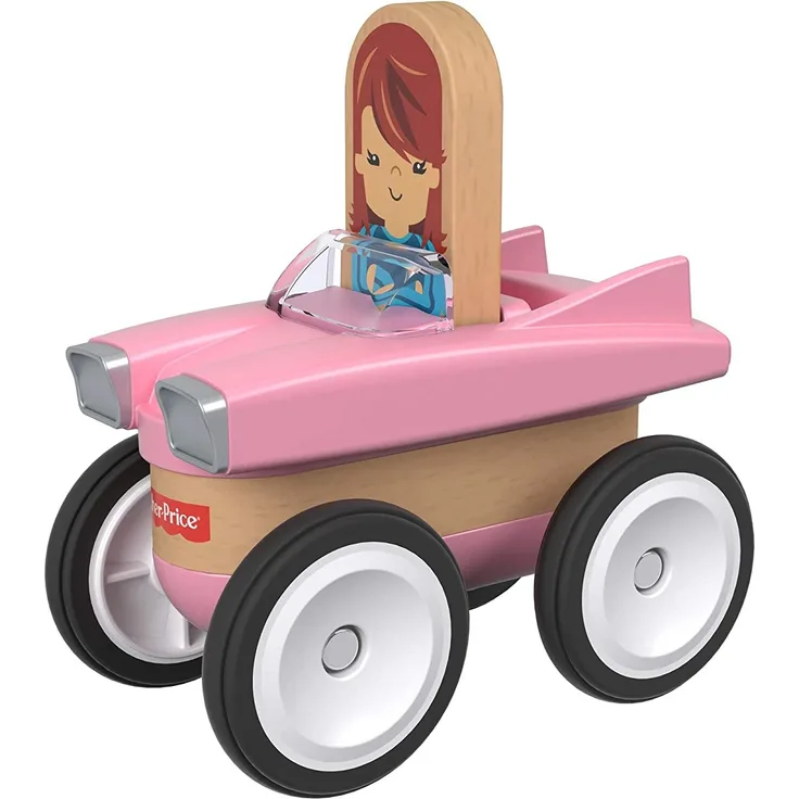 Fisher-Price GGL51 - Wunder Werker Holzspielzeug Oldtimer Spielzeugauto aus FSC zertifiziertem Holz, Spielzeug ab 3 Jahren
