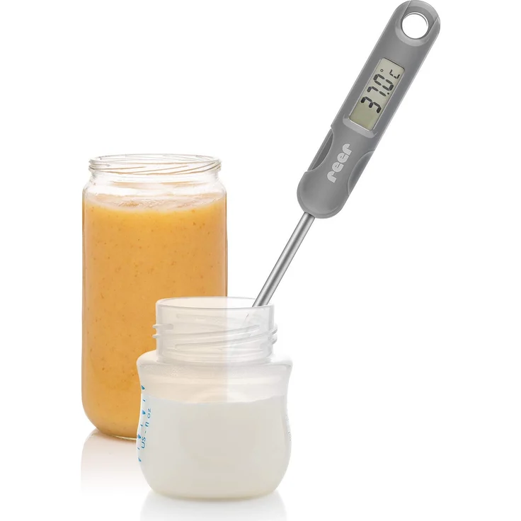 reer Digitales Flaschenthermometer FoodTemp - misst zuverlässig die Temperatur von Fläschchen, grau – Bild 8