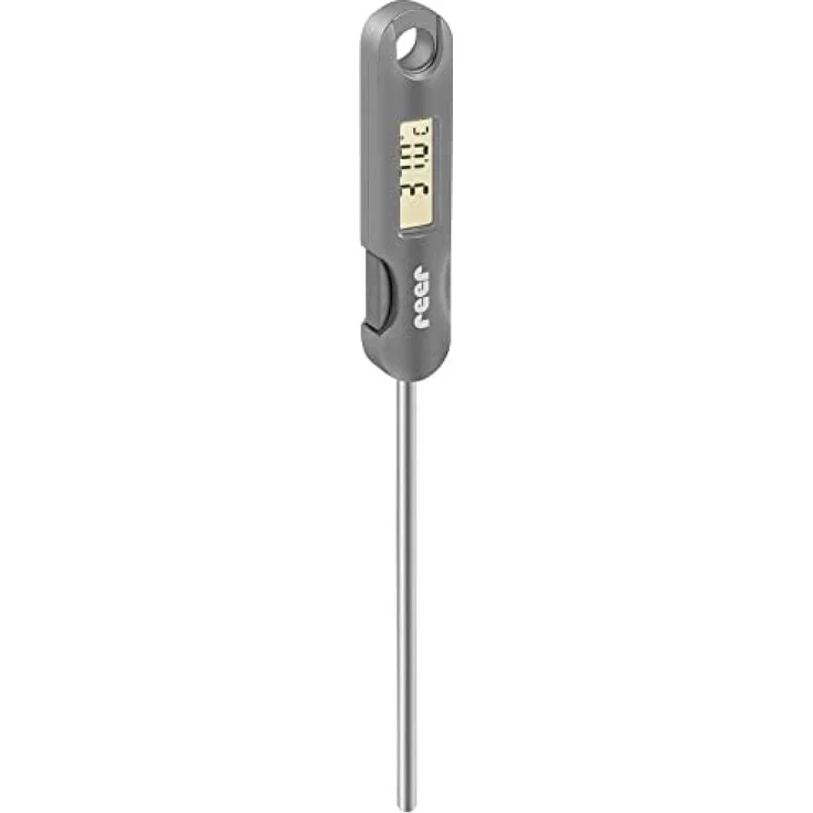 reer Digitales Flaschenthermometer FoodTemp - misst zuverlässig die Temperatur von Fläschchen, grau – Bild 1