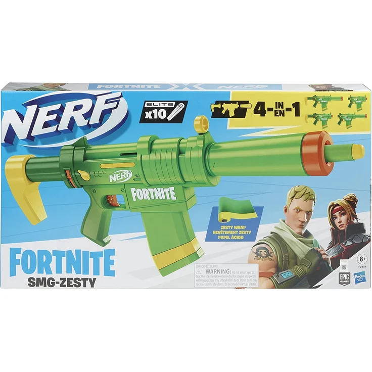 Nerf 'Fortnite SMG Zesty' Blaster, ab 8 Jahren, Reichweite 27 m, grün – Bild 2