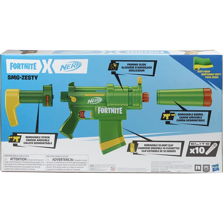Nerf 'Fortnite SMG Zesty' Blaster, ab 8 Jahren, Reichweite 27 m, grün – Bild 3