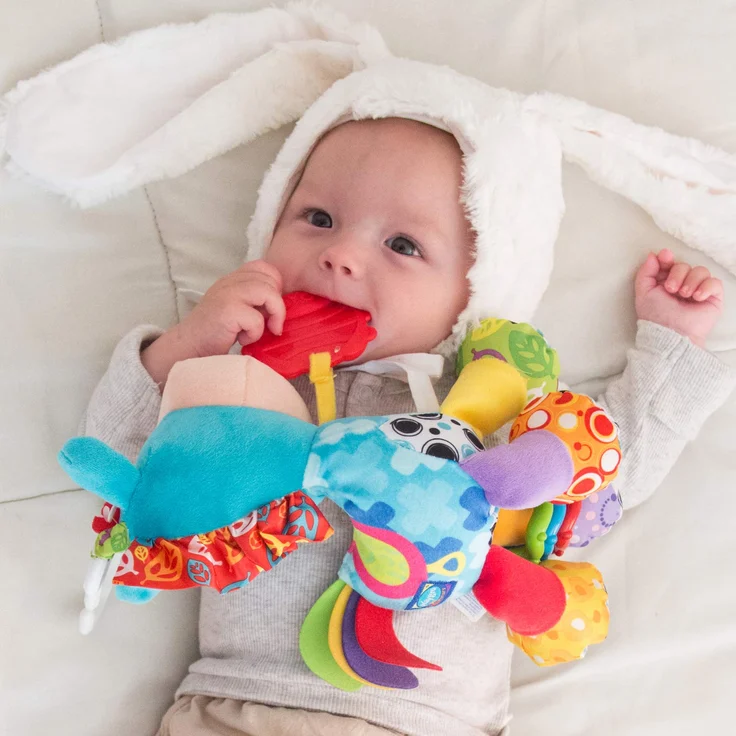 Playgro Activity Freund Klipp Klapp Pferd, Kinderwagenanhänger, Ab 0 Monaten, Blau/Bunt, 40182 – Bild 5