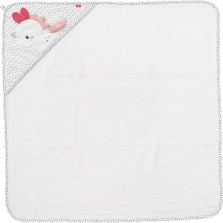 Fehn 057263 Kapuzenbadetuch Einhorn – Bade-Poncho aus Baumwolle mit süßem Einhorn für Babys und Kleinkinder ab 0+ Monaten – Maße: 80 x 80 cm – Bild 6