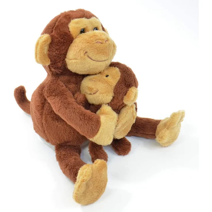 Kögler 75955 - Laber Affe mit Baby Nana und Coco, Labertier mit Aufnahme- und Wiedergabefunktion, plappert alles witzig nach, ca. 23 cm groß, ideal als Geschenk für Jungen und Mädchen – Bild 3