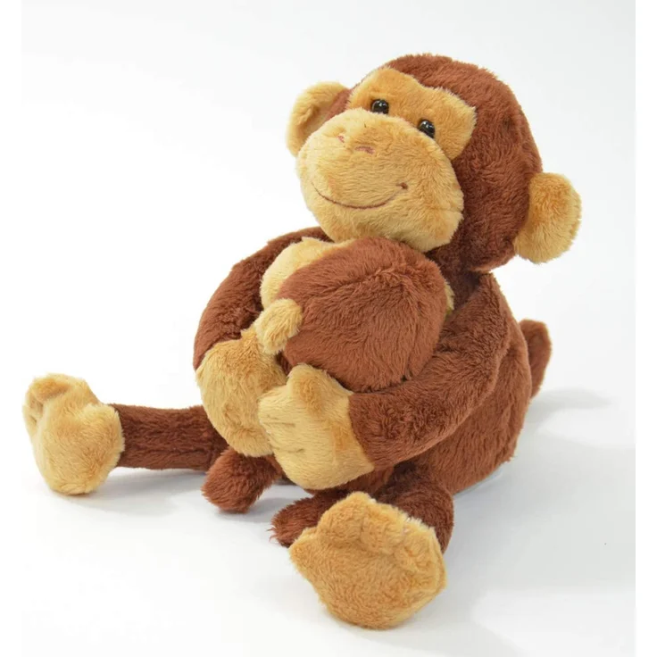 Kögler 75955 - Laber Affe mit Baby Nana und Coco, Labertier mit Aufnahme- und Wiedergabefunktion, plappert alles witzig nach, ca. 23 cm groß, ideal als Geschenk für Jungen und Mädchen – Bild 4