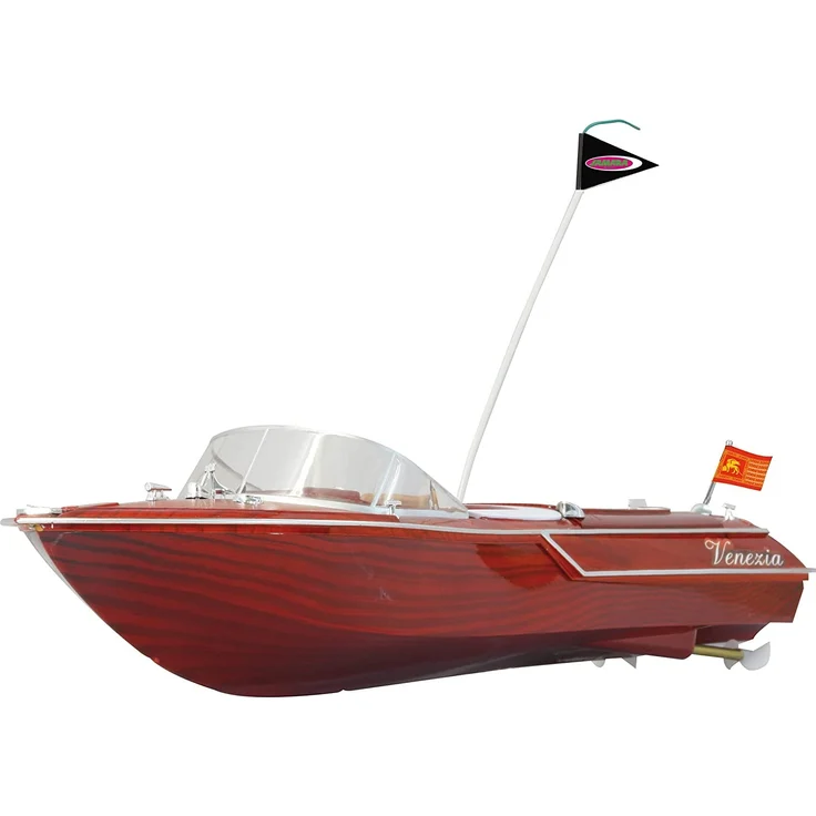 Jamara 040390 - Venezia 2 Kanal 40Mhz - 2 Antriebsmotoren mit Sicherheitsfunktion! Schiffsschrauben drehen sich nur im Wasser,Stahl Antriebswellen,hochwertiger Holzoptik, Schnellverschlüssen,LED an RC – Bild 6