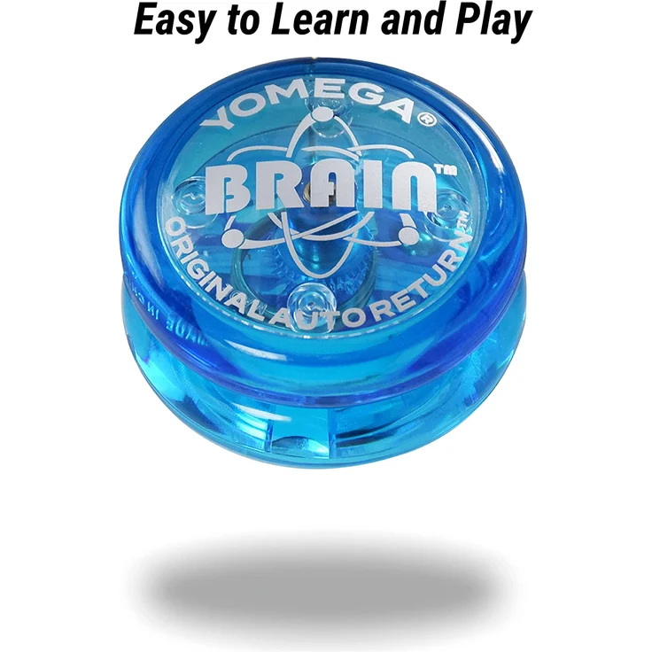 Yomega DAS ORIGINAL Brain - Professionelles Yoyo für Kinder und Anfänger, reaktionsschneller Automatische Rückkehr Yo Yo am besten für Seiten Tricks + zusätzliche 2 Seiten (Blau) – Bild 4