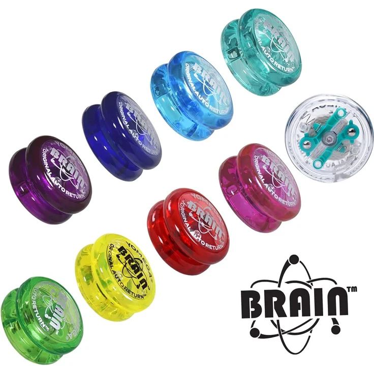 Yomega DAS ORIGINAL Brain - Professionelles Yoyo für Kinder und Anfänger, reaktionsschneller Automatische Rückkehr Yo Yo am besten für Seiten Tricks + zusätzliche 2 Seiten (Blau) – Bild 6