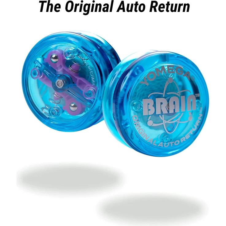 Yomega DAS ORIGINAL Brain - Professionelles Yoyo für Kinder und Anfänger, reaktionsschneller Automatische Rückkehr Yo Yo am besten für Seiten Tricks + zusätzliche 2 Seiten (Blau) – Bild 3
